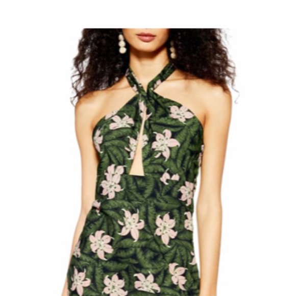 topshop hibiscus dress